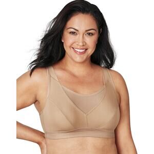 Playtex US4221 Bounce Control Wire Free Sports Bra 40DDD Taupe